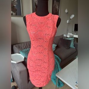 Gorgeous Sequin Coral Mini Dress